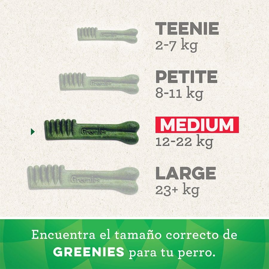 12 barritas Greenies Medium Snacks Dentales Naturales para perros medianos, , large indicador imagen numero 2